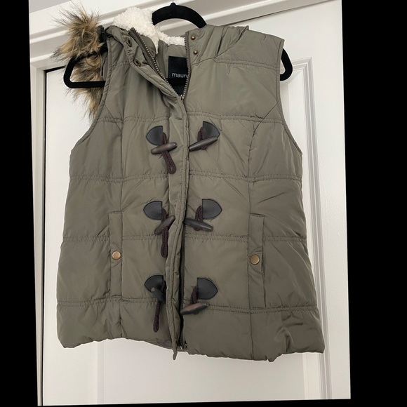 Maurices Jackets & Blazers - NWOT; olive green vest; never worn